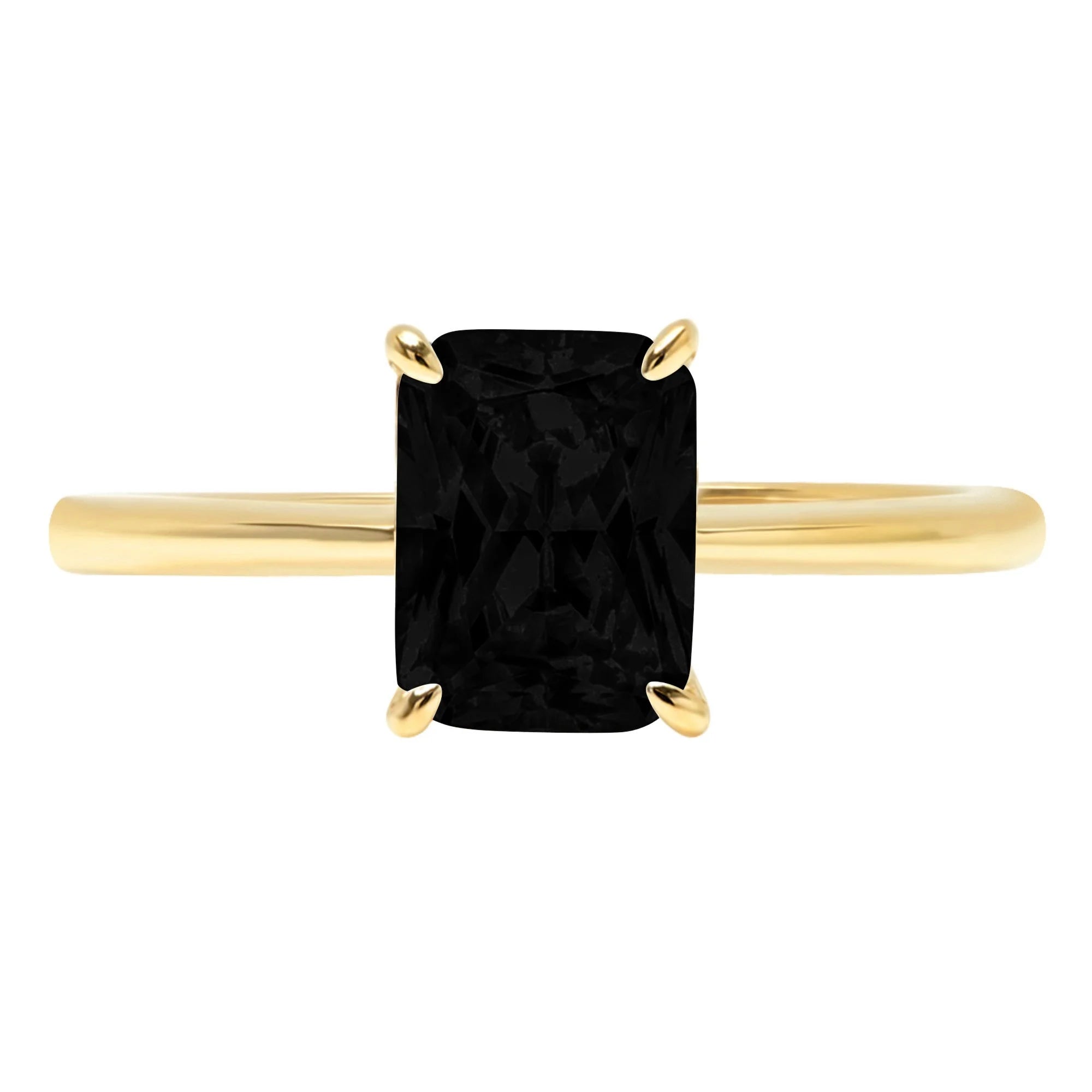 18K Yellow Gold Solitaire Ring SZ 6.75 T37139