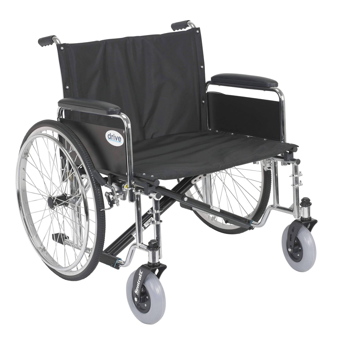 Heavy Duty Extra Wide Wheelchair with Detachable Full Arms K514218