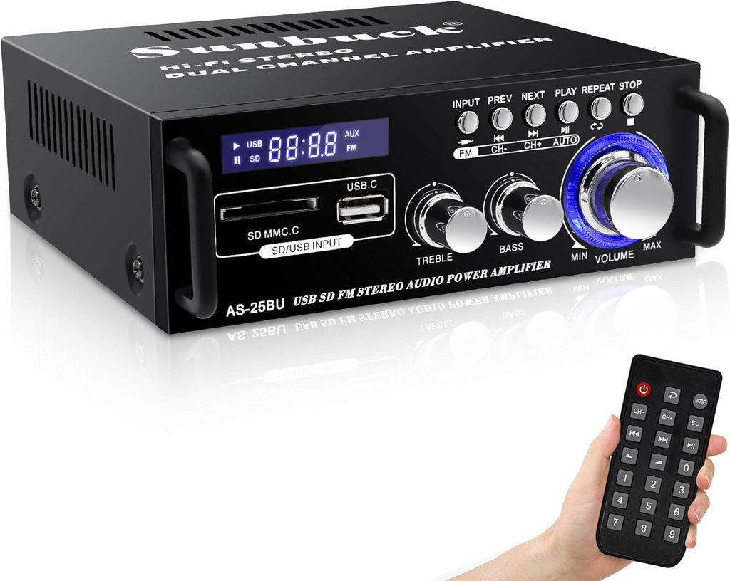 180W Wireless Bluetooth Stereo Amplifier with Remote Control Y98813