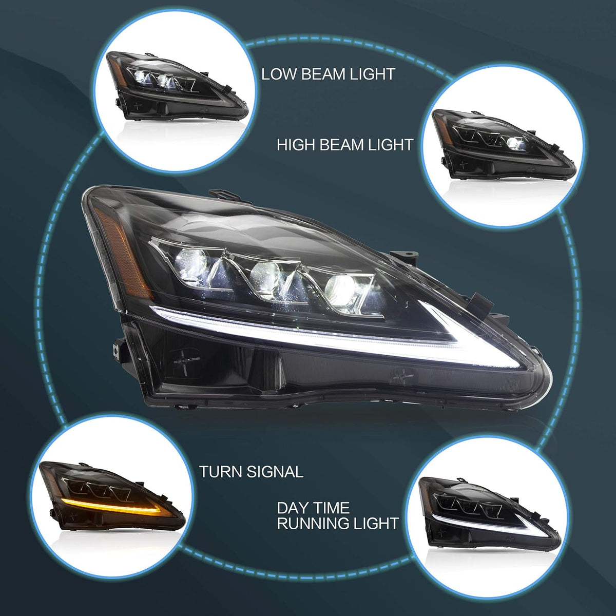 Headlight Assembly for Lexus IS250 IS350 IS F SEDAN C CF O858095