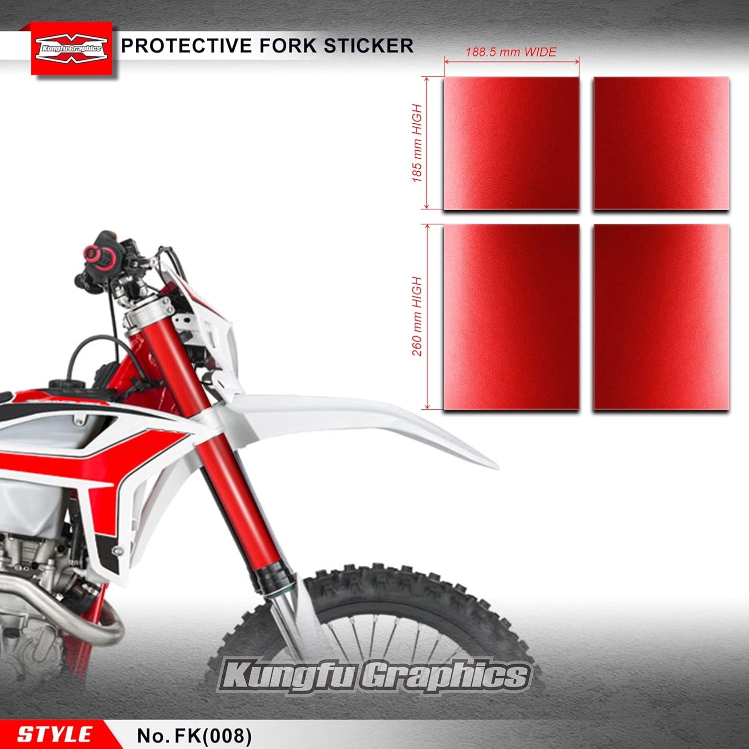 Black Upper Mid Fork Tube Decal Kit (Pack of 4) B96018