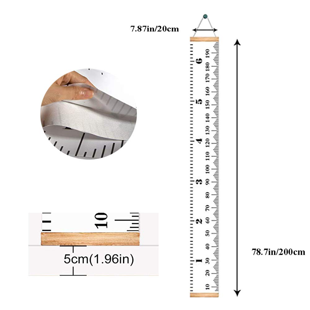 Removable Canvas Height Chart Ruler, Pack of 2 K9926