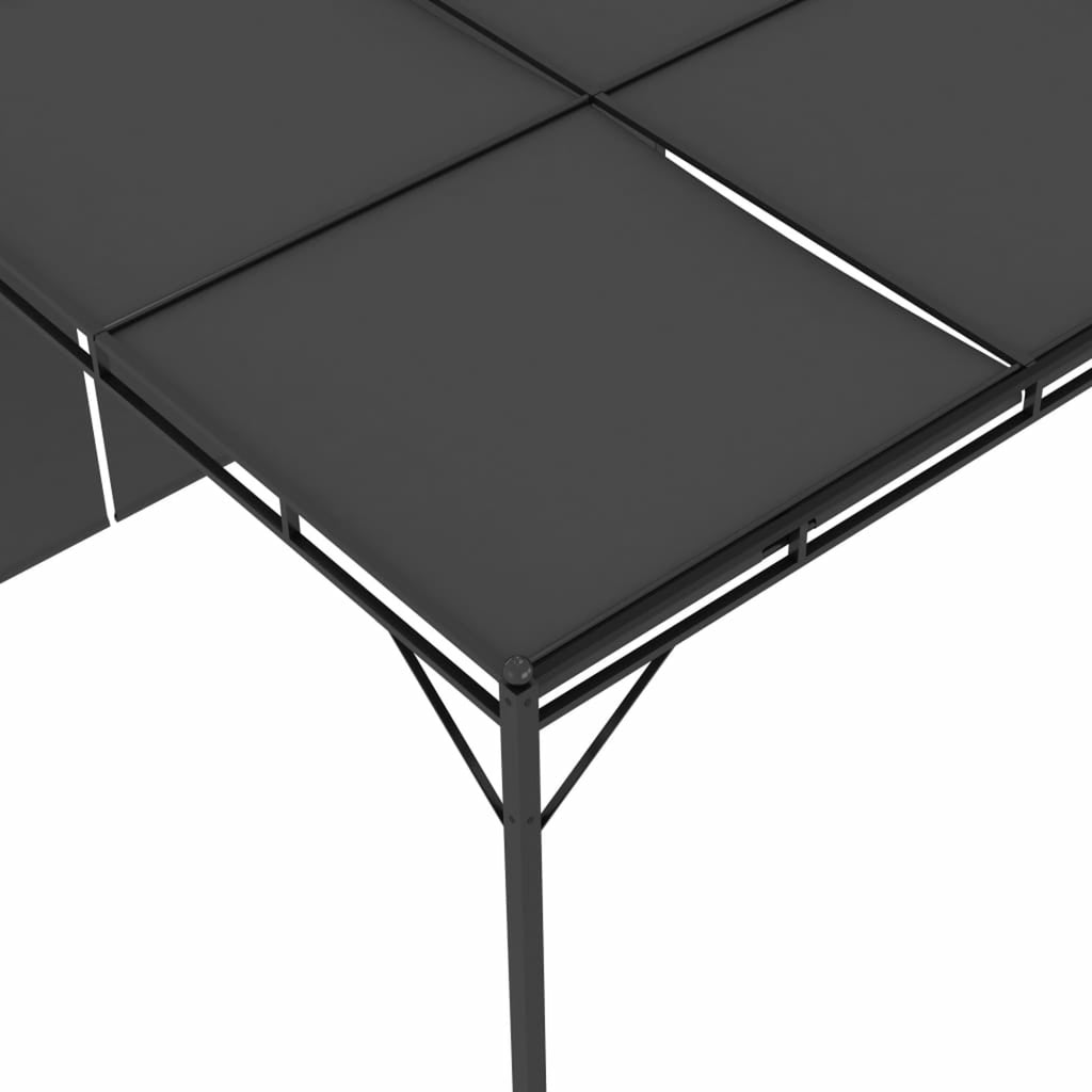 Garden Gazebo with Side Curtain Steel Frame Sun Shade Shelter 118.1 x 118.1 x 88.6 Inches O52213