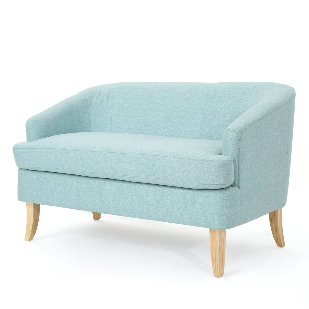 Dark Grey Fabric Loveseat Y73744