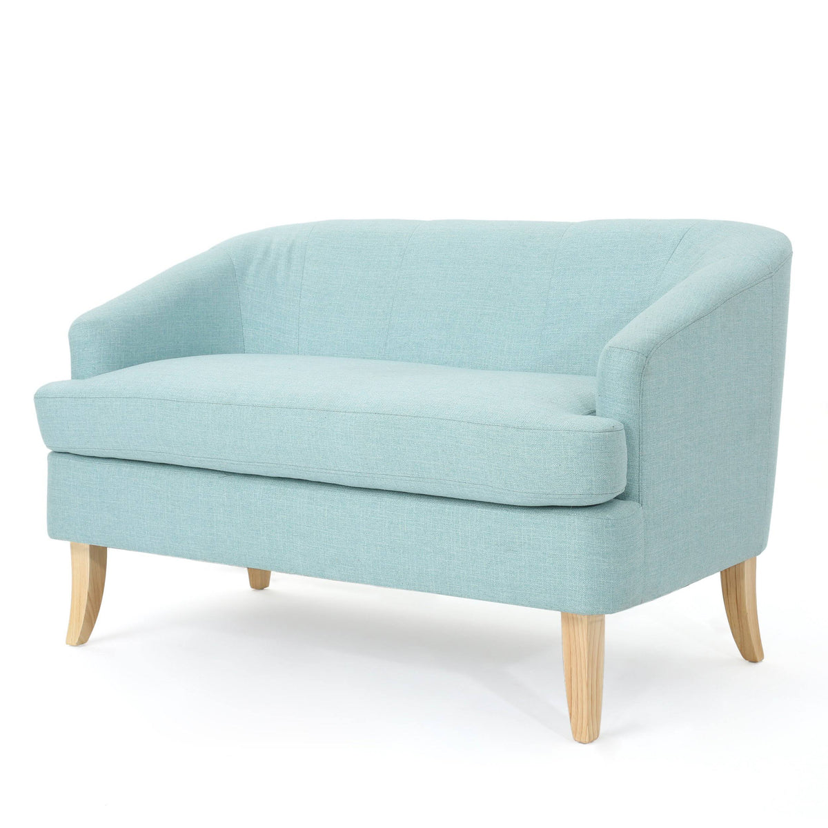 Dark Grey Fabric Loveseat Y73744