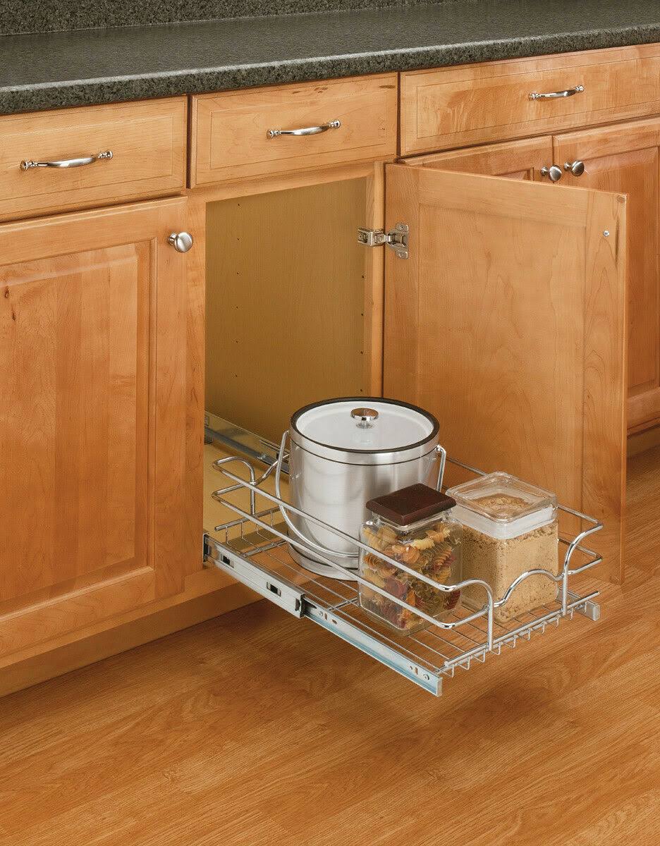 12 in. W x 20 in. D Chrome Wire Basket I802540