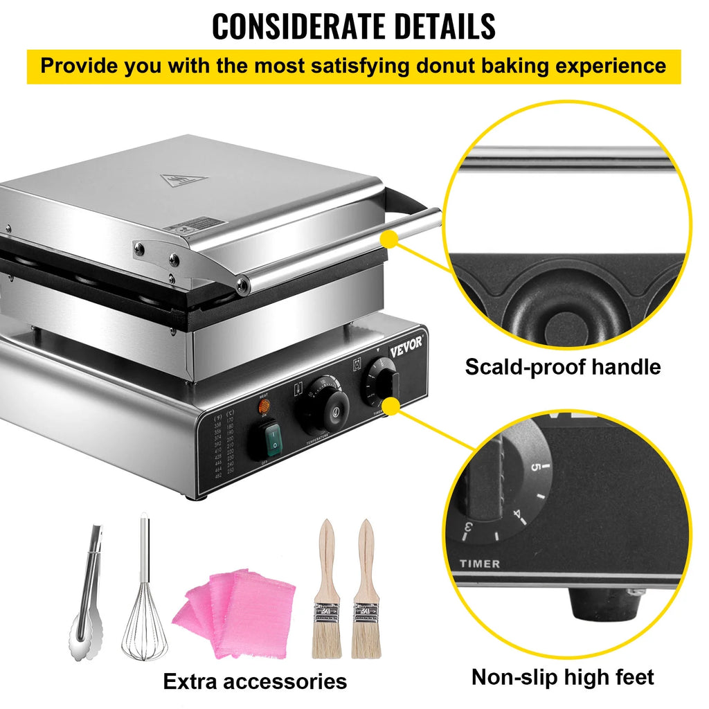 9pcs Electric Donut Maker Machine R135
