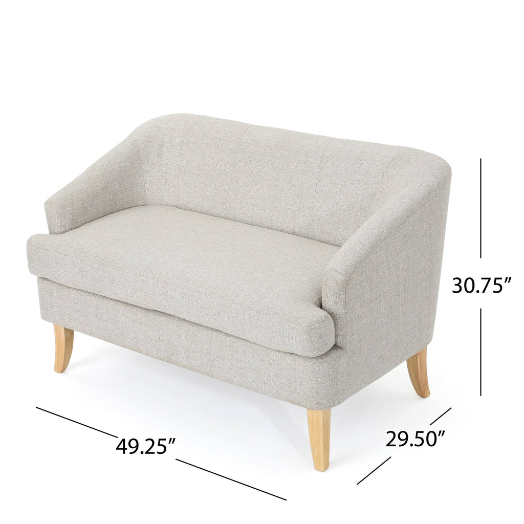 Dark Grey Fabric Loveseat Y73744