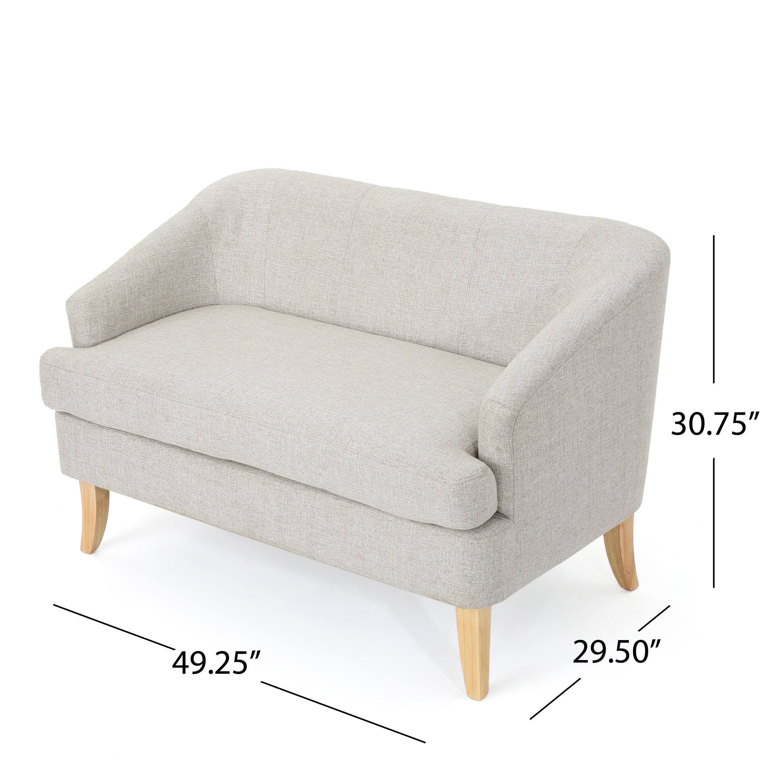 Dark Grey Fabric Loveseat Y73744