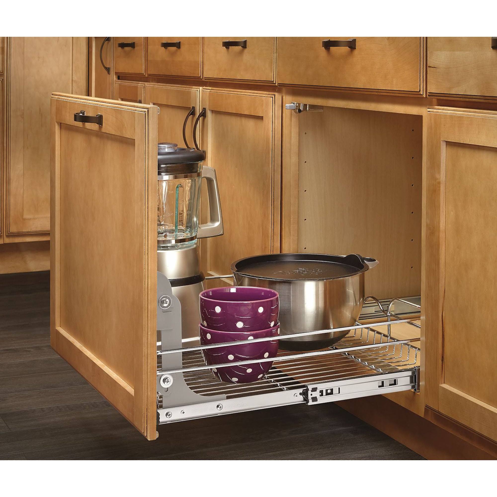 12 in. W x 20 in. D Chrome Wire Basket I802540
