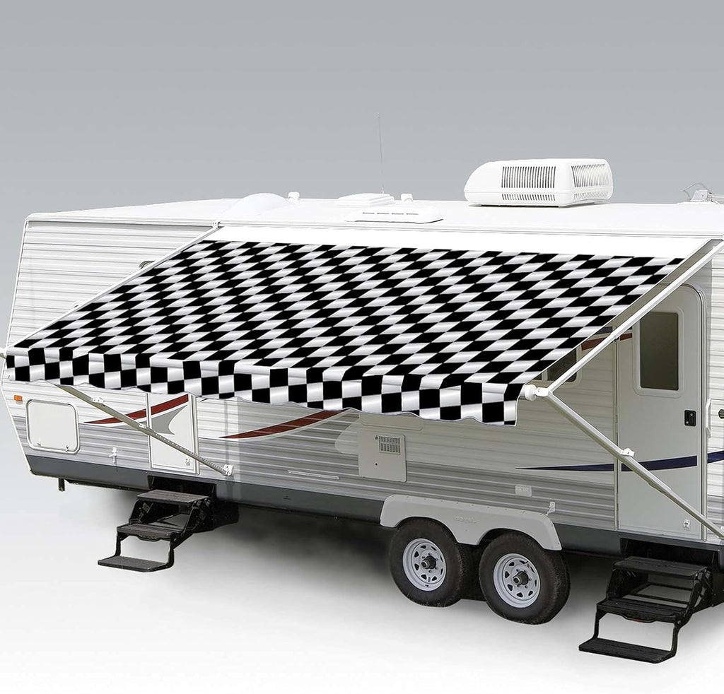 Heavy Duty Weatherproof Vinyl RV Awning Fabric Replacement 21' E127004