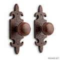 Antique Copper Solid Brass Passage Door Knobset R87139