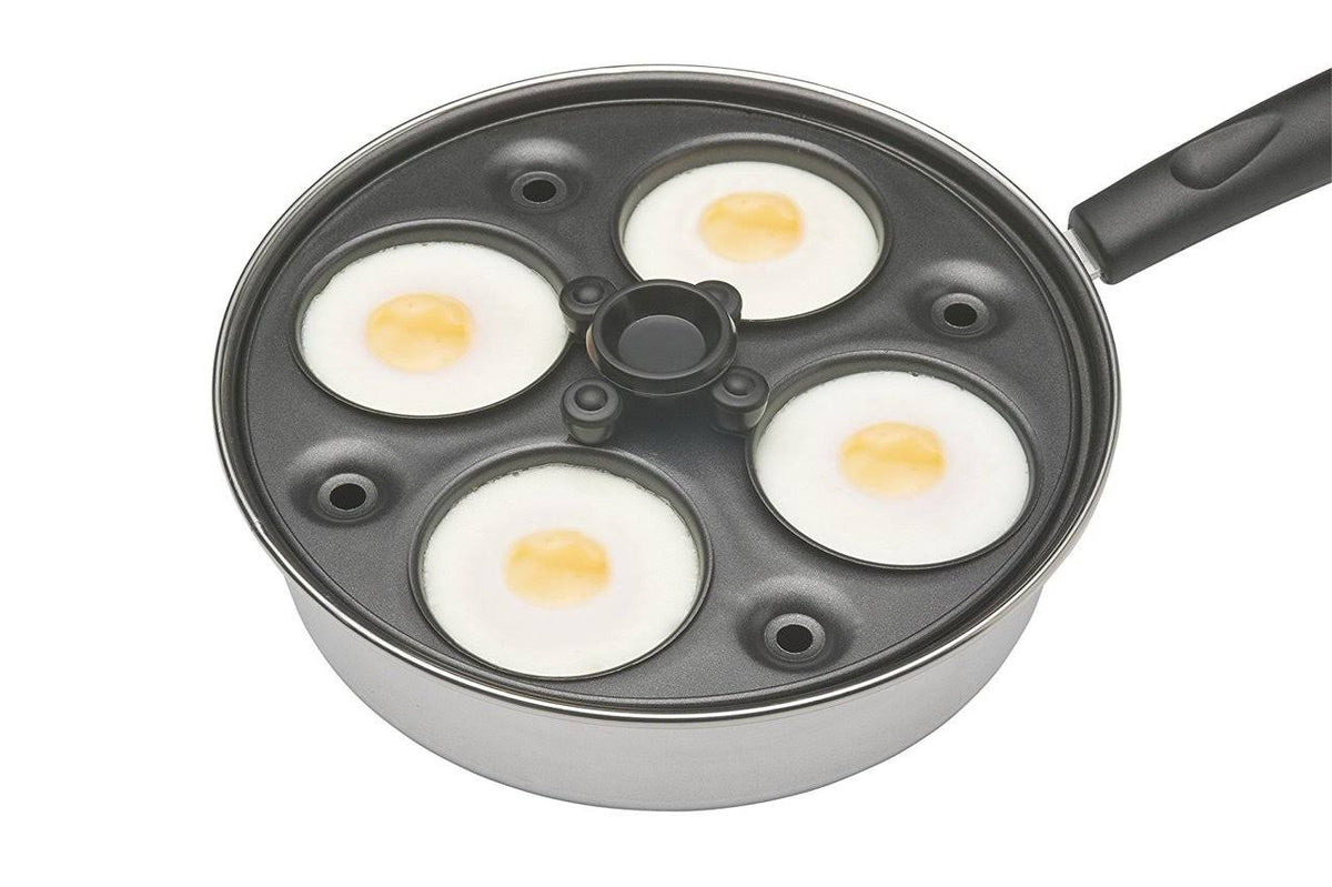 4 Egg Poacher Pan, Carbon Steel, 21 cm T47739