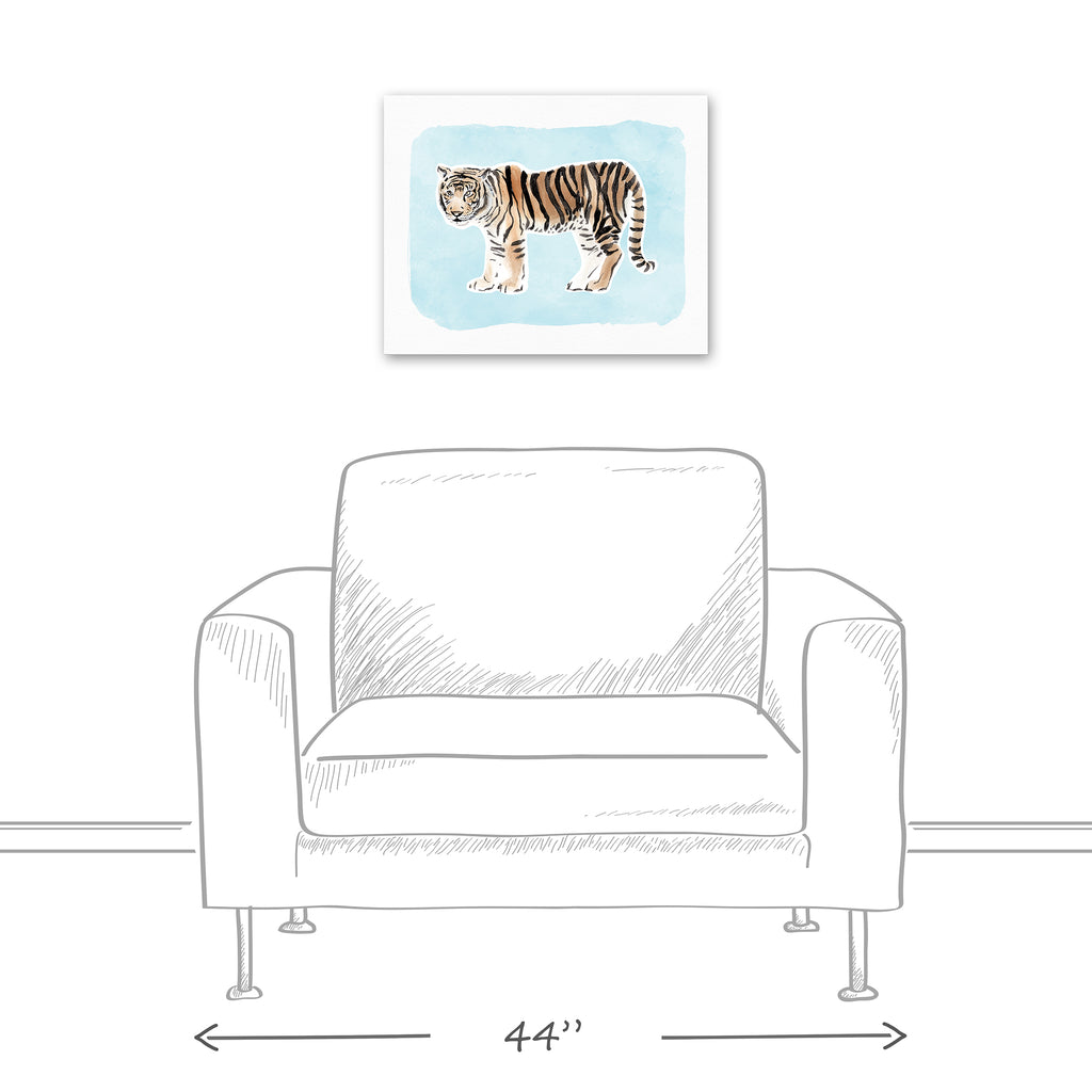 Watercolor Tiger Canvas Wall Art W127