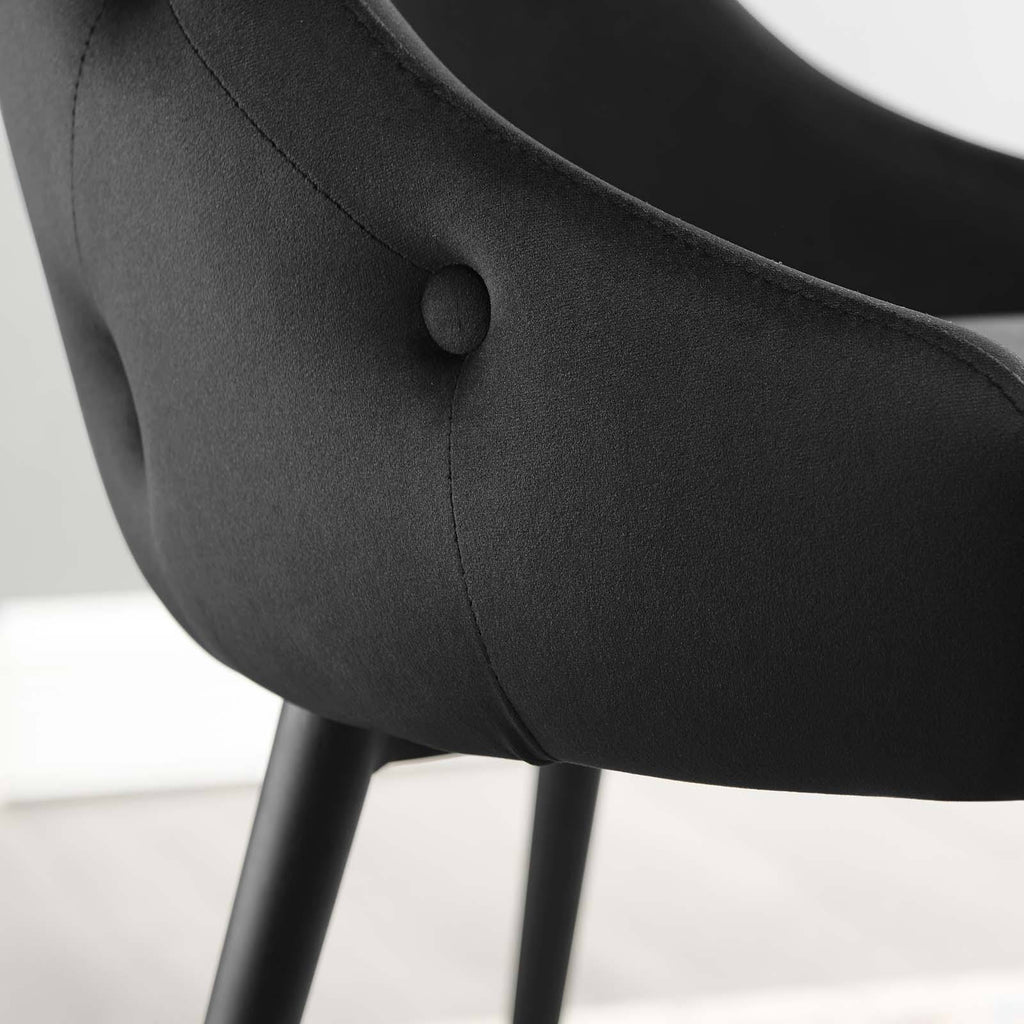 Navy Tufted Velvet Dining Side Chair V42238