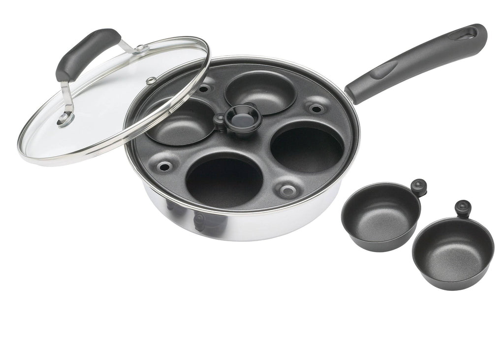 4 Egg Poacher Pan, Carbon Steel, 21 cm T47739