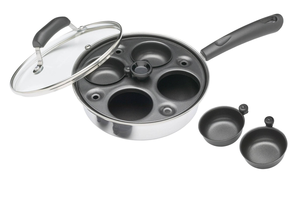4 Egg Poacher Pan, Carbon Steel, 21 cm T47739