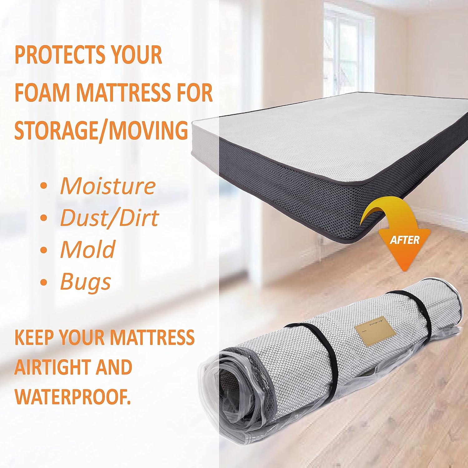 Mattress Vacuum Sealable Bag with Straps N76248