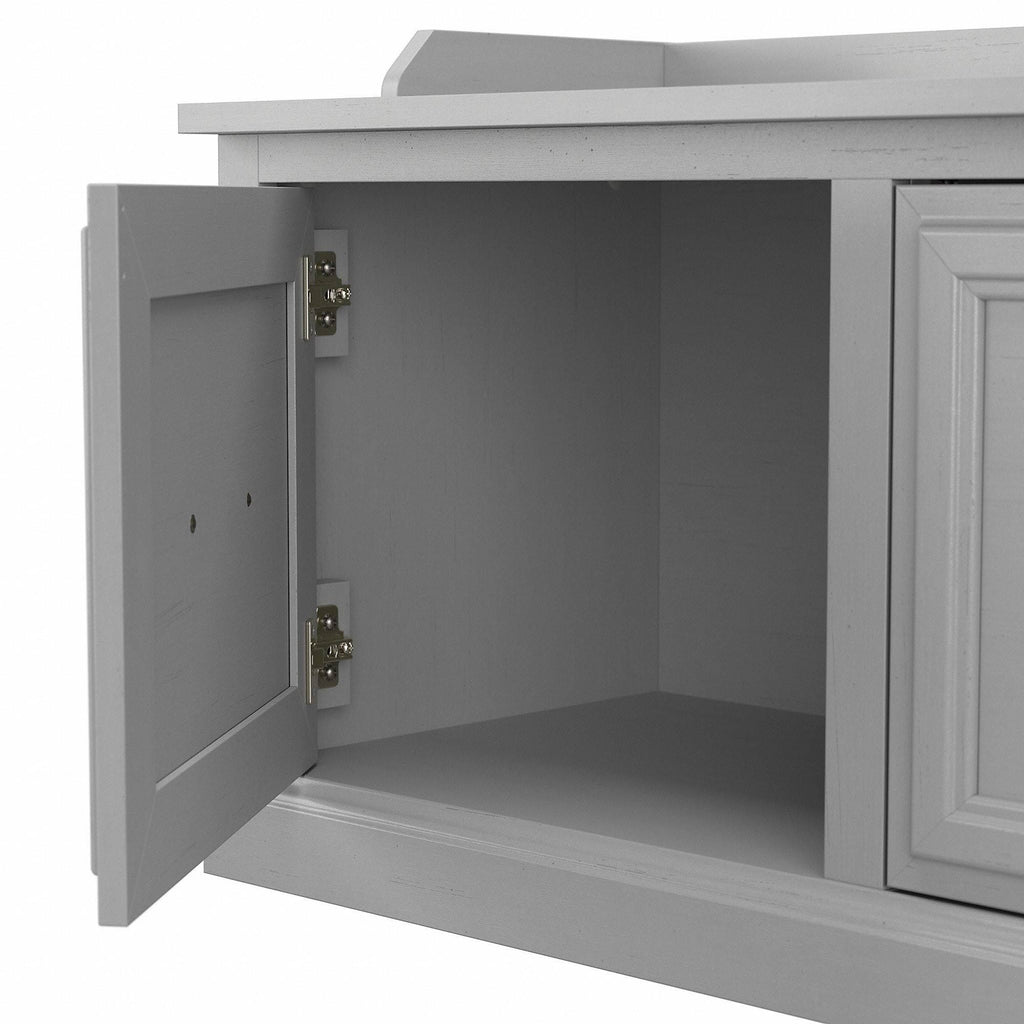 Entryway Bench with Doors in Cape Cod Gray D39017