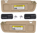 Clear Gray Sun Visor Compatible with Honda Civic 2006-2011, Pack of 2 U6433