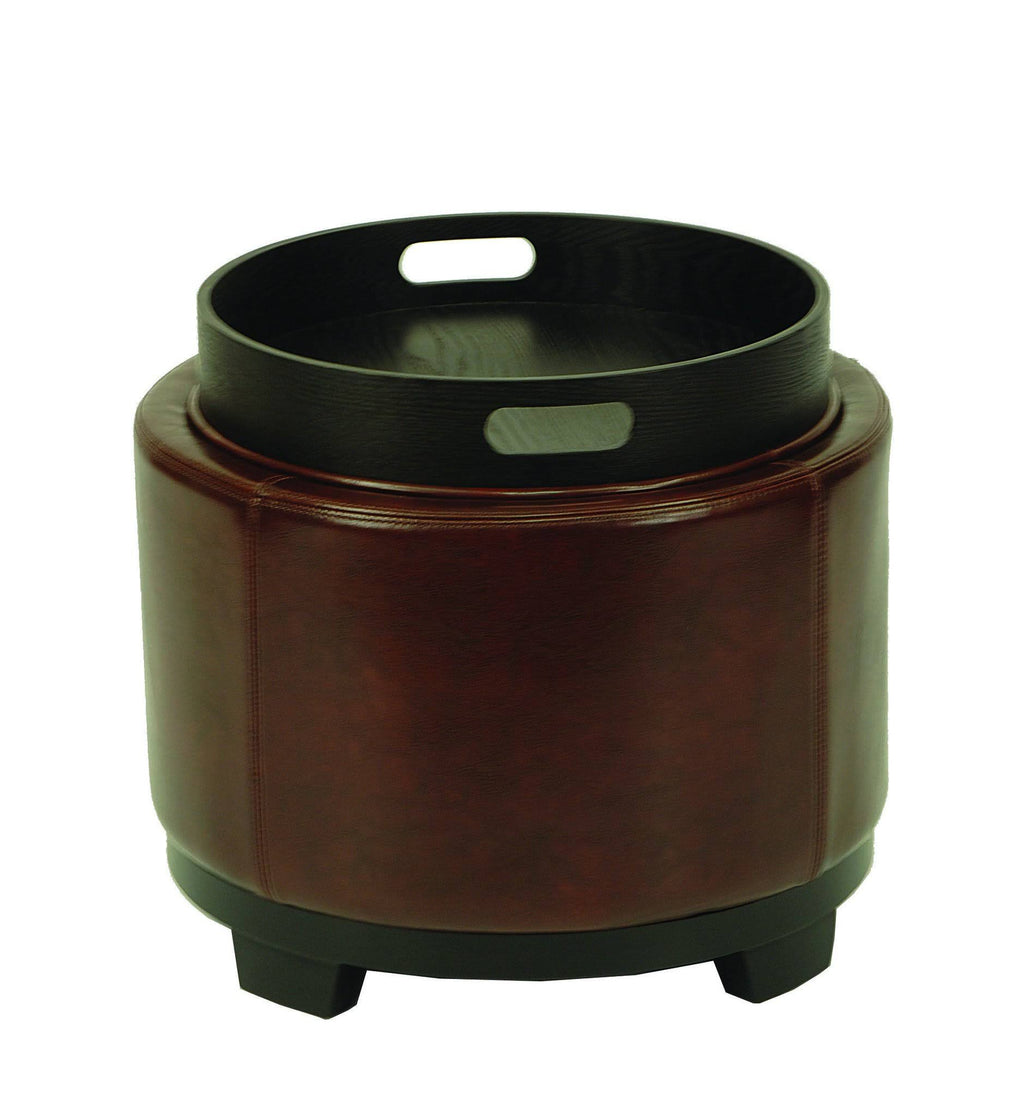 Round Storage Tray Ottoman V4511