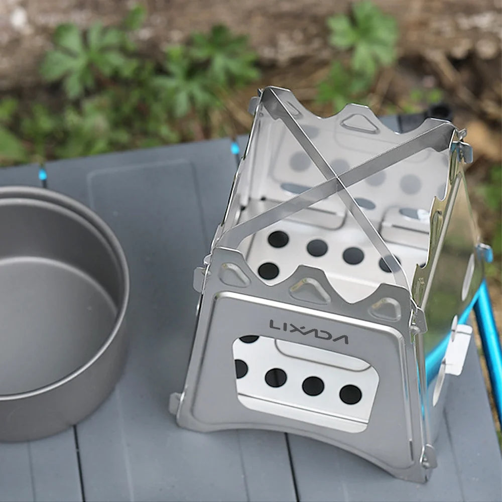 Compact Folding Wood Camping Cooking Picnic O959554