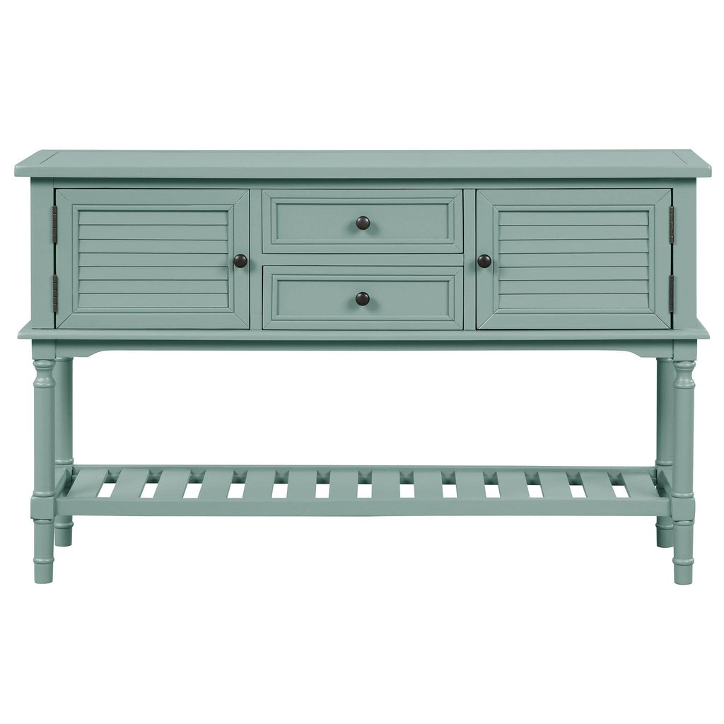 Greige Console Table with 2 Drawers and 2 Cabinets O802865