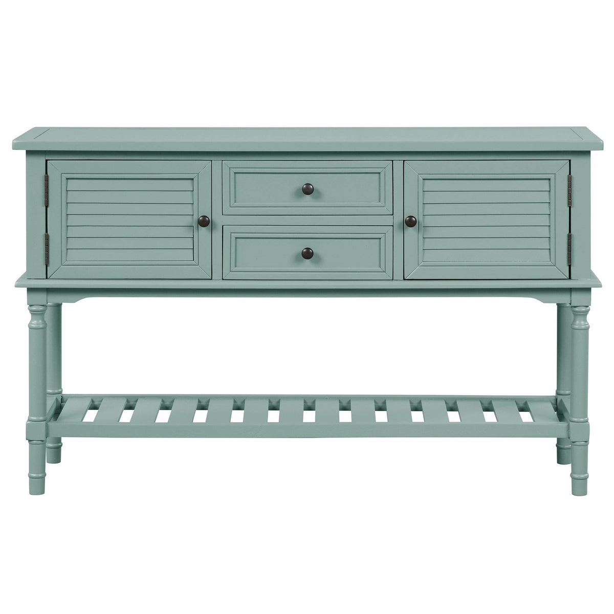 Greige Console Table with 2 Drawers and 2 Cabinets O802865