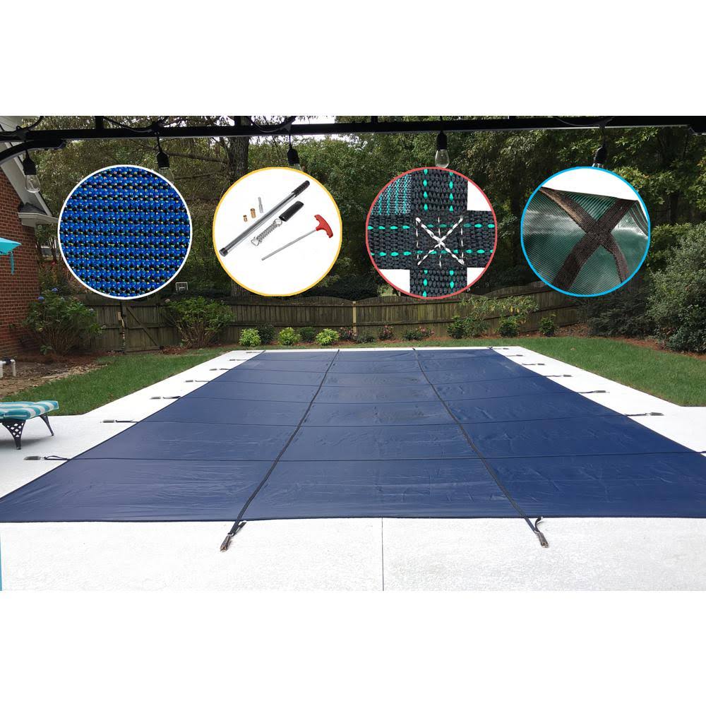 Blue Mesh Safety Pool Cover C3647
