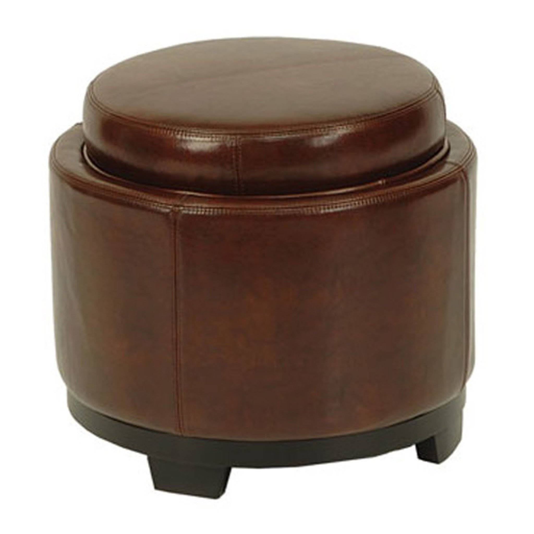 Round Storage Tray Ottoman V4511