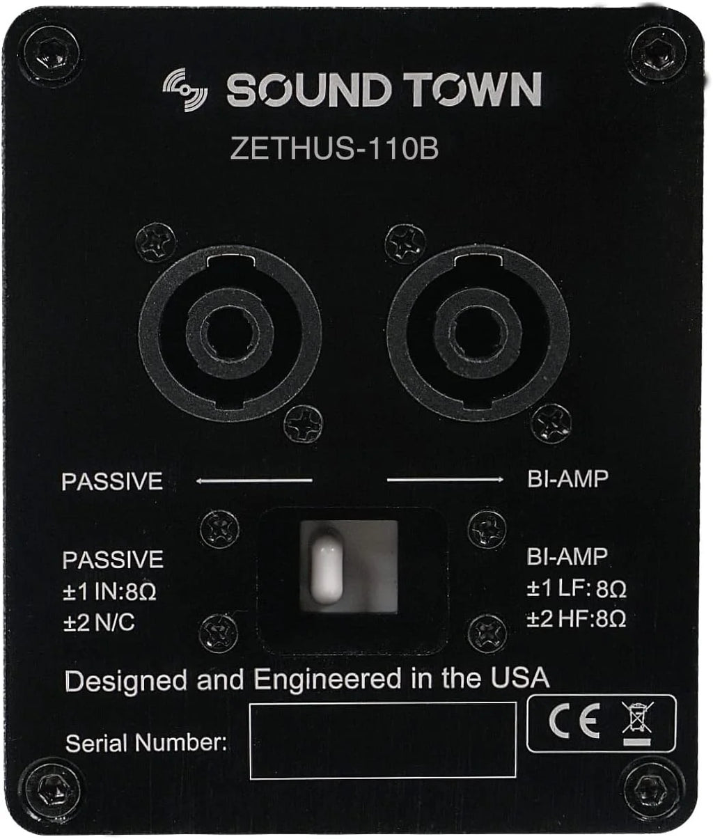 600W Line Array Speaker System with Four 10-inch Passive Speakers, Black A7136