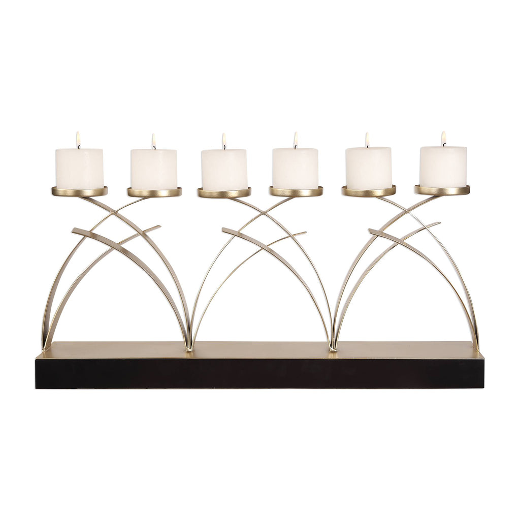 Antiqued Silver Candelabra B3070