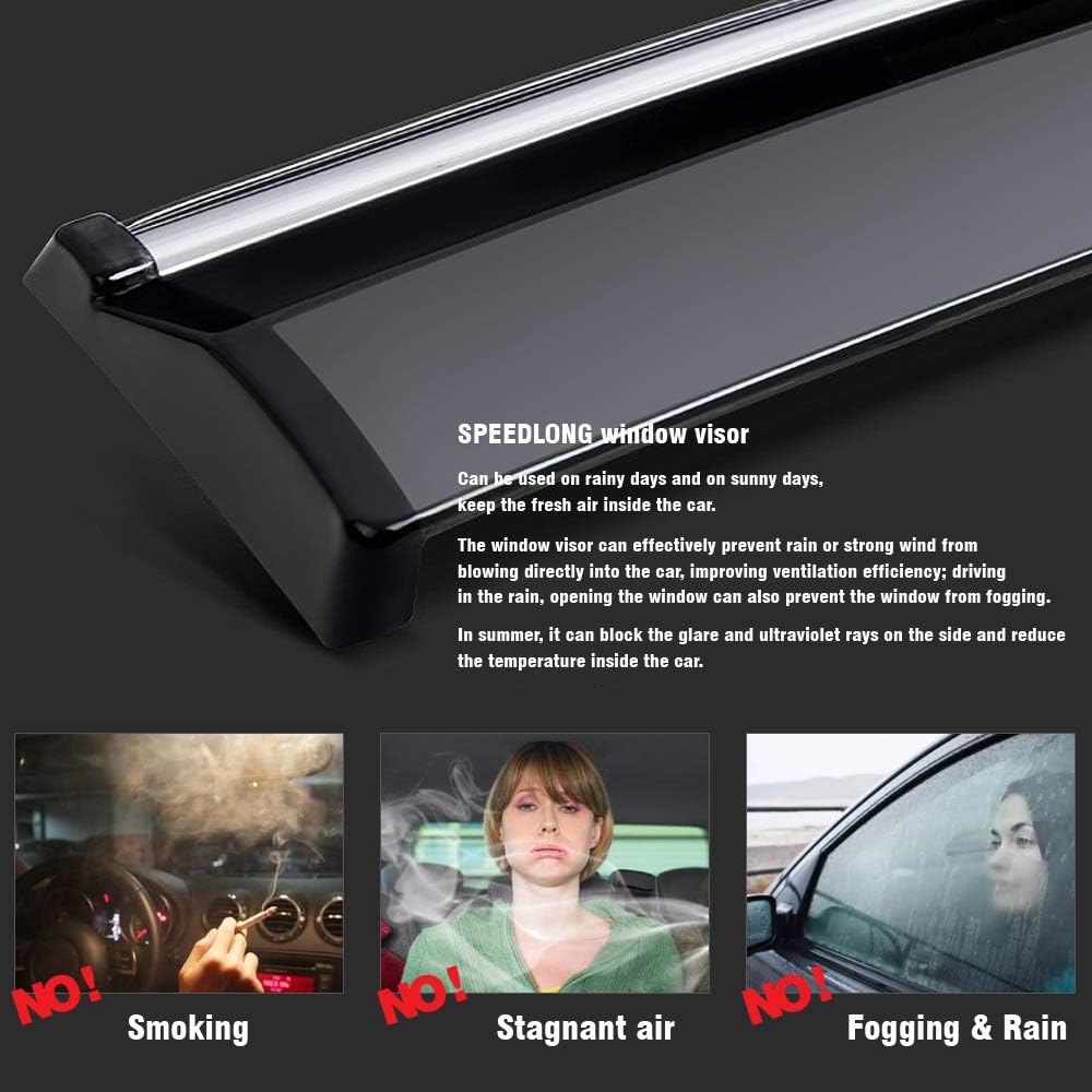 Car Window Visor Vent Shade Deflector Sun/Rain Guards B921260