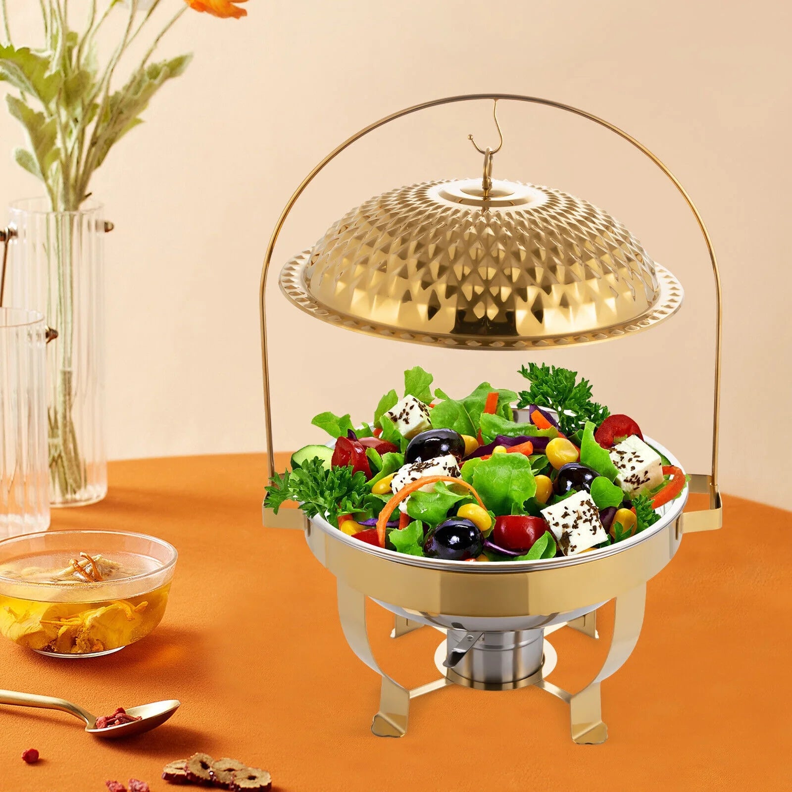6.3QT Countertop Round Stove with Hanging Lid N6746