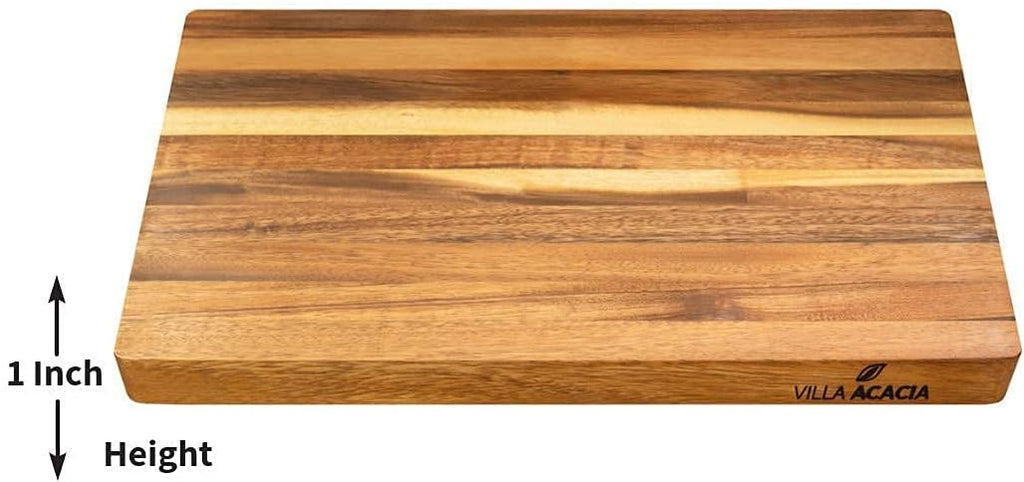 Large Wood Cutting Board, 17x12 Inch Reversible Hardwood B169790