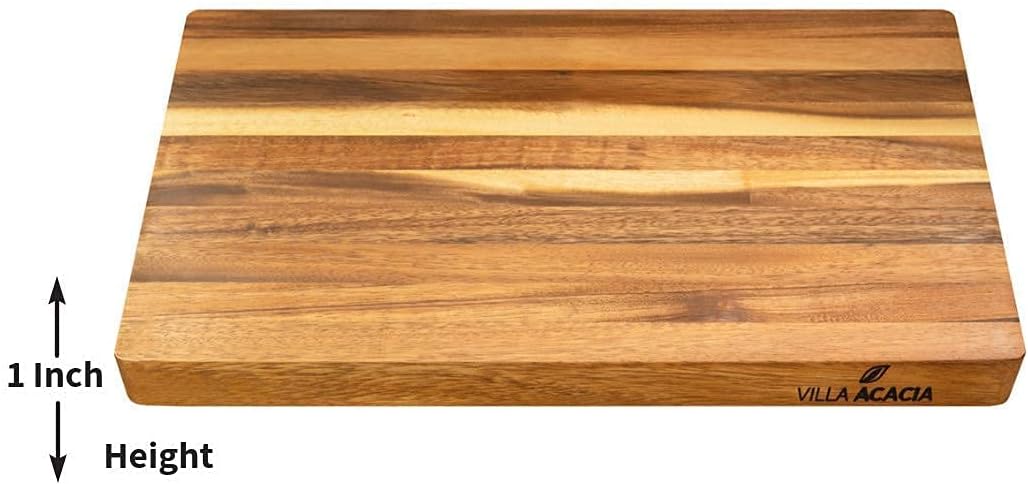 Large Wood Cutting Board, 17x12 Inch Reversible Hardwood B169790