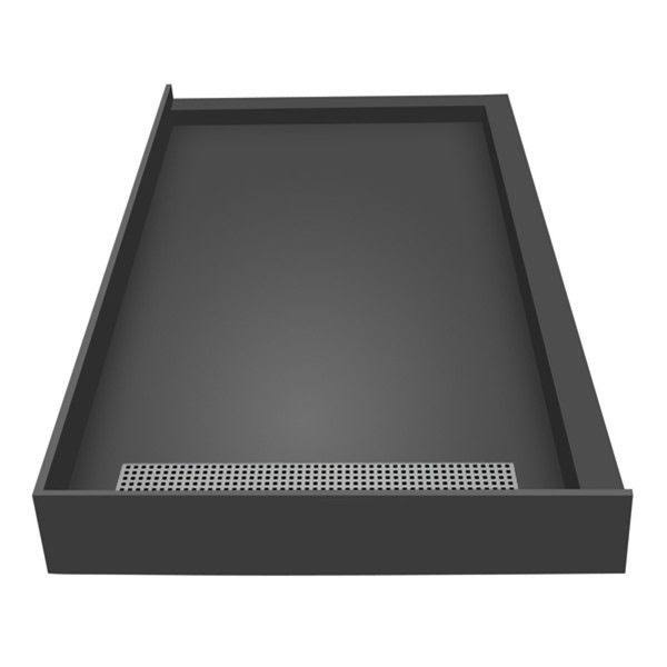 Double Threshold Shower Base with Drain Grate Tile Redi B62075