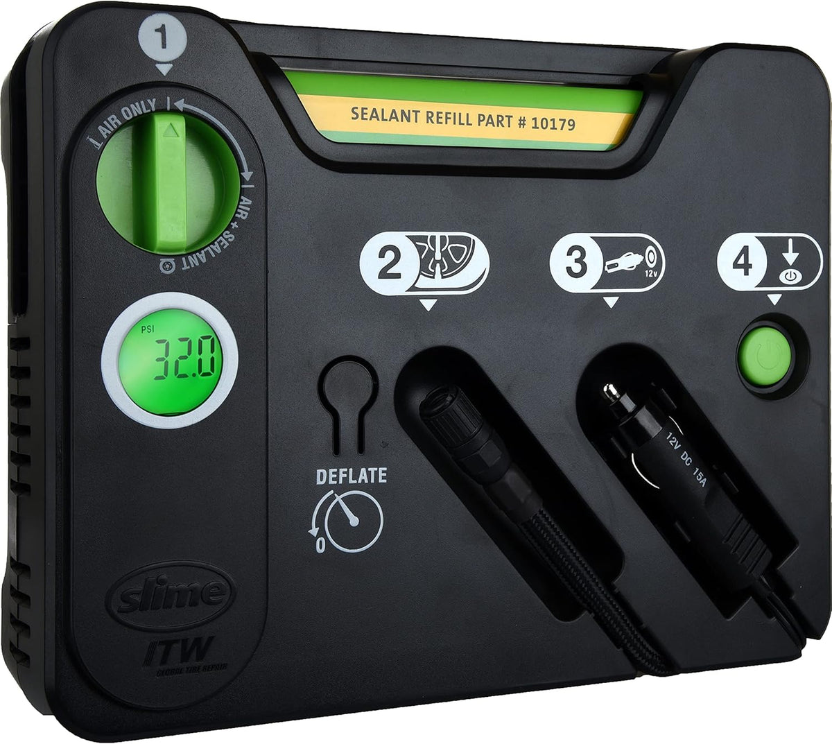 Flat Tire Puncture Emergency Kit with Sealant and Tire Inflator Pump L372808
