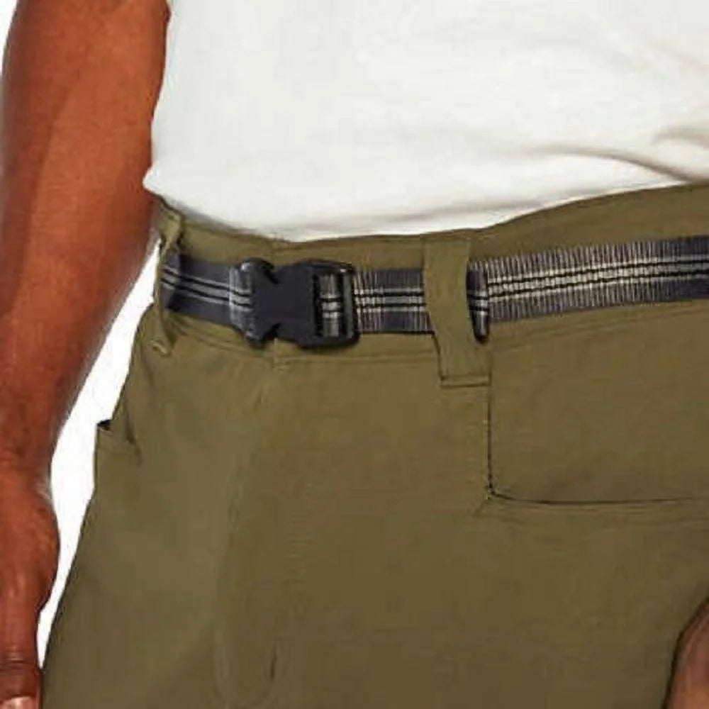 Men's Stretch Cargo Short with Adjustable Belt, Olive Night, 38 Z813383
