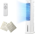 Black Oscillating Tower Fan with Remote Control, 40’’ Quiet Stand Up Fan, 3 Speed Settings, 3 Modes, 15-Hour Timer, LED Display, Pack of 2 W772