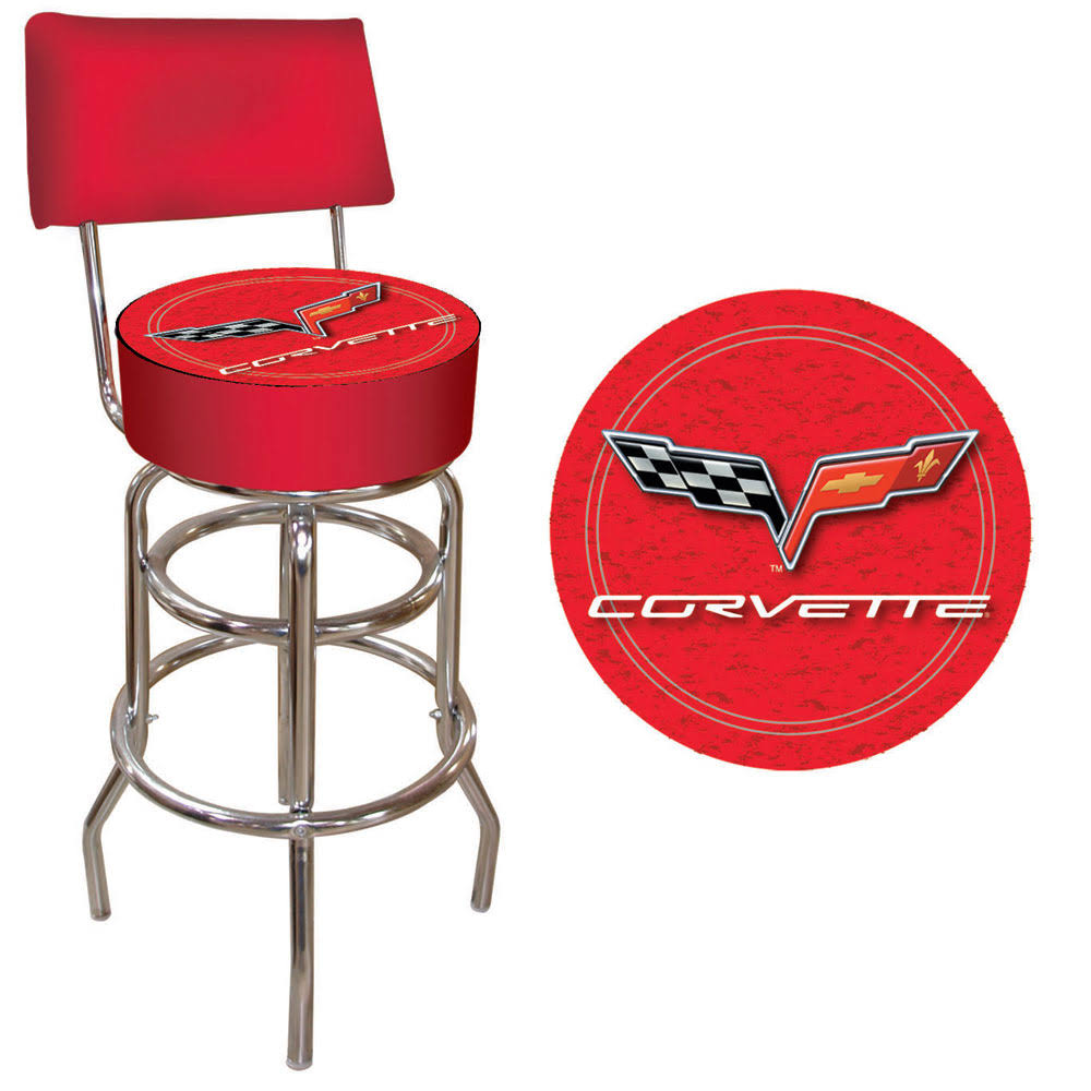 Padded Bar Stool - Red M434