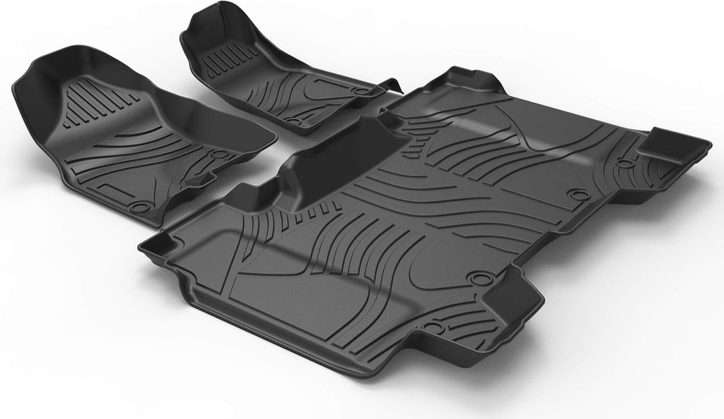 Black TPE Car Floor Mats Custom Full Set for Dodge Ram 1500 Crew Cab R3973