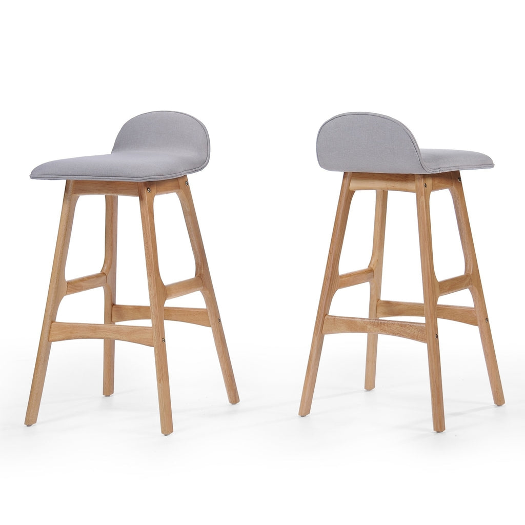 Mid-Century Modern Upholstered Barstools (Set of 2) P195877