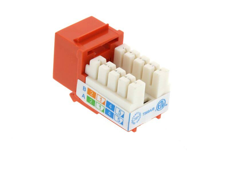 Cat6 RJ45 Keystone Jack 50 Orange R846543