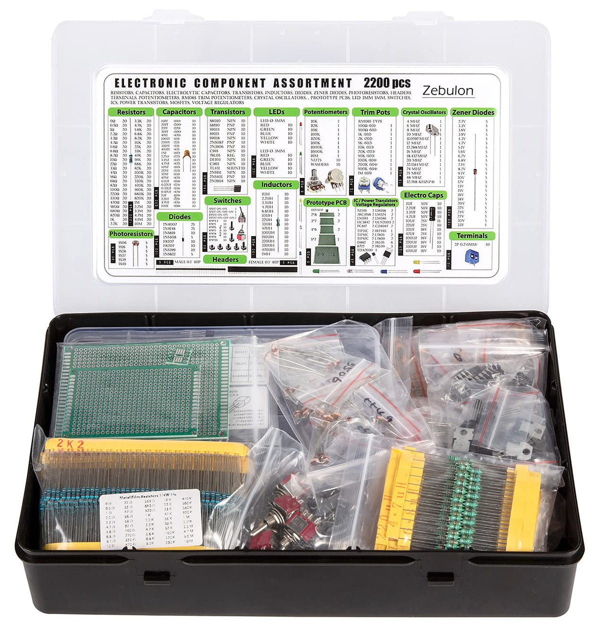 2200 pcs Electronic Component Assortment Kit P237353