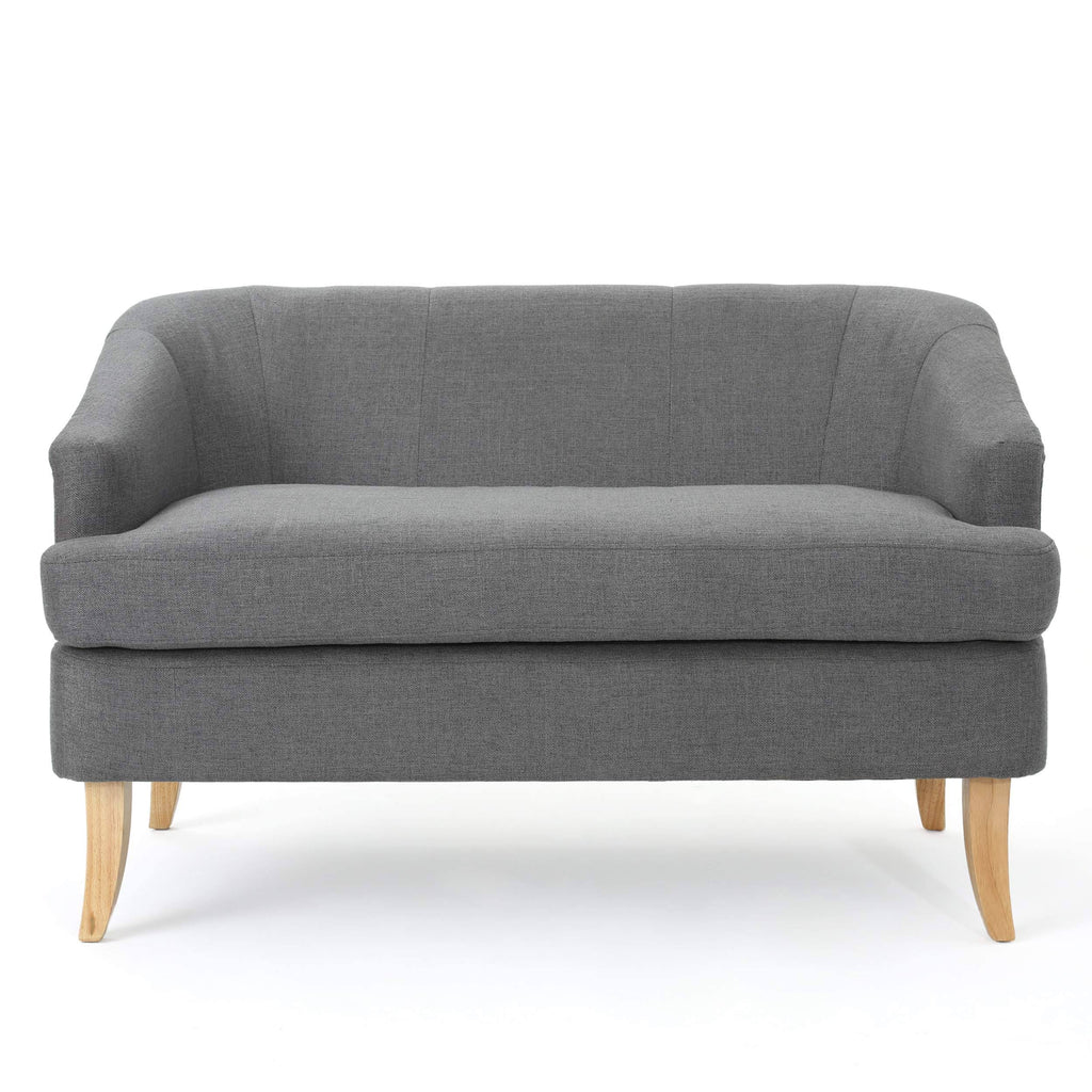 Dark Grey Fabric Loveseat Y73744