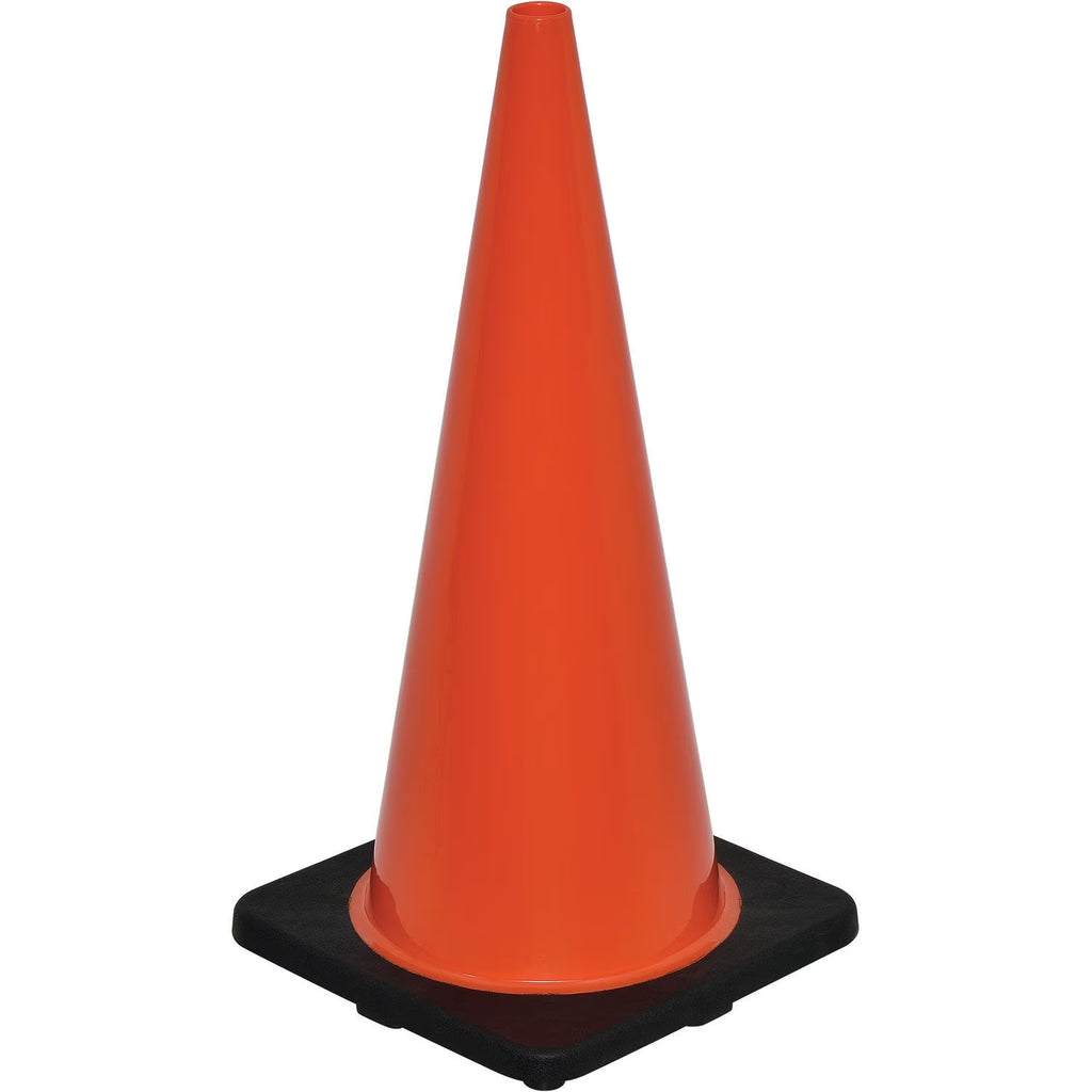 28" Non-Reflective Traffic Cone with Black Base C65294