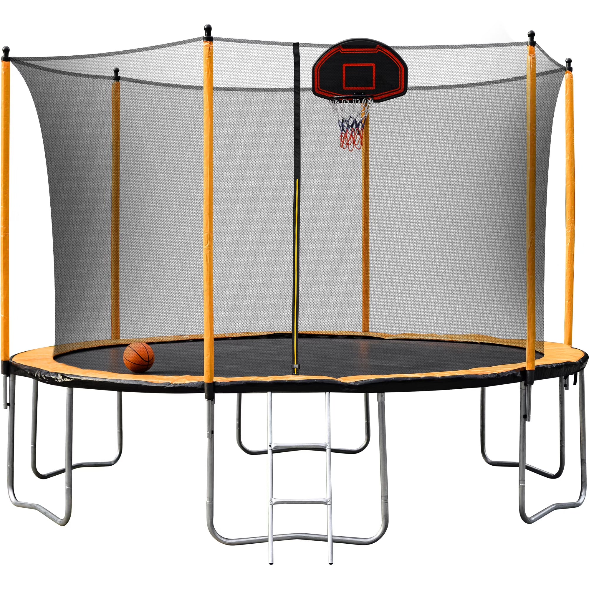 12ft Trampoline with Safety Net and Basketball Board U327