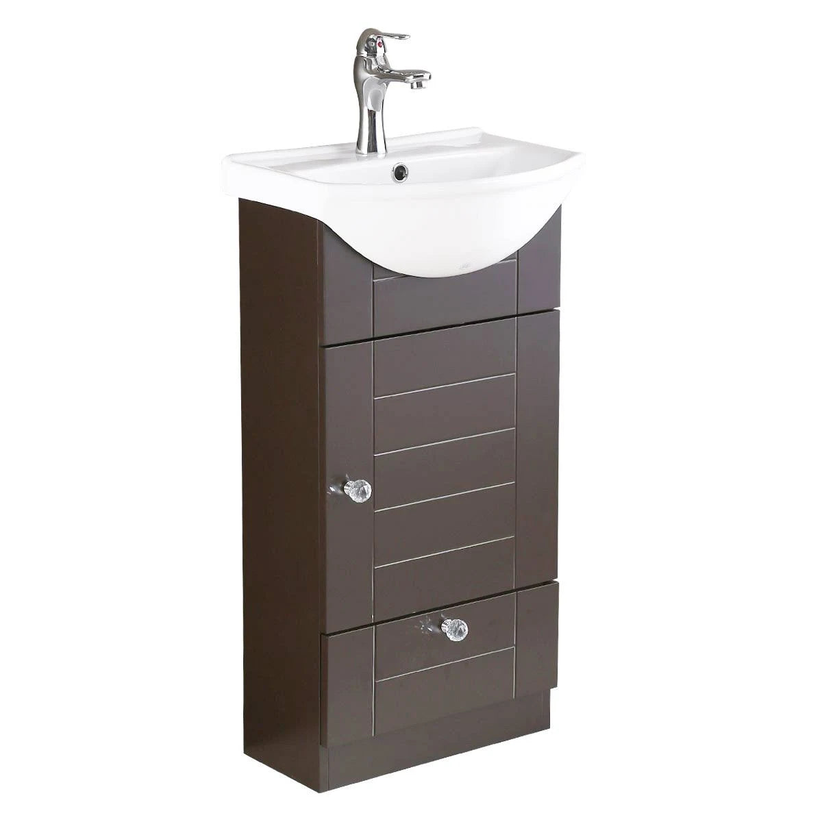 White Bathroom Sink Vanity Cabinet with Faucet and Drain Q2175