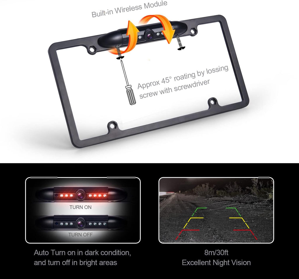 Wireless Backup Camera with 5 inch Split Screen D44507